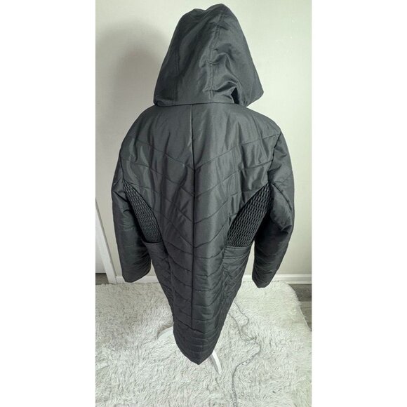 Liz Claiborne Black Hooded Quilted Winter Coat 2X - Picture 3 of 4